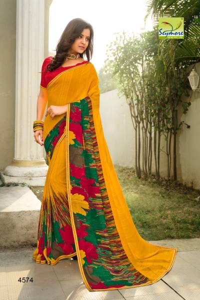 Pushpa By Seymore Fancy Georgette Saree Collection